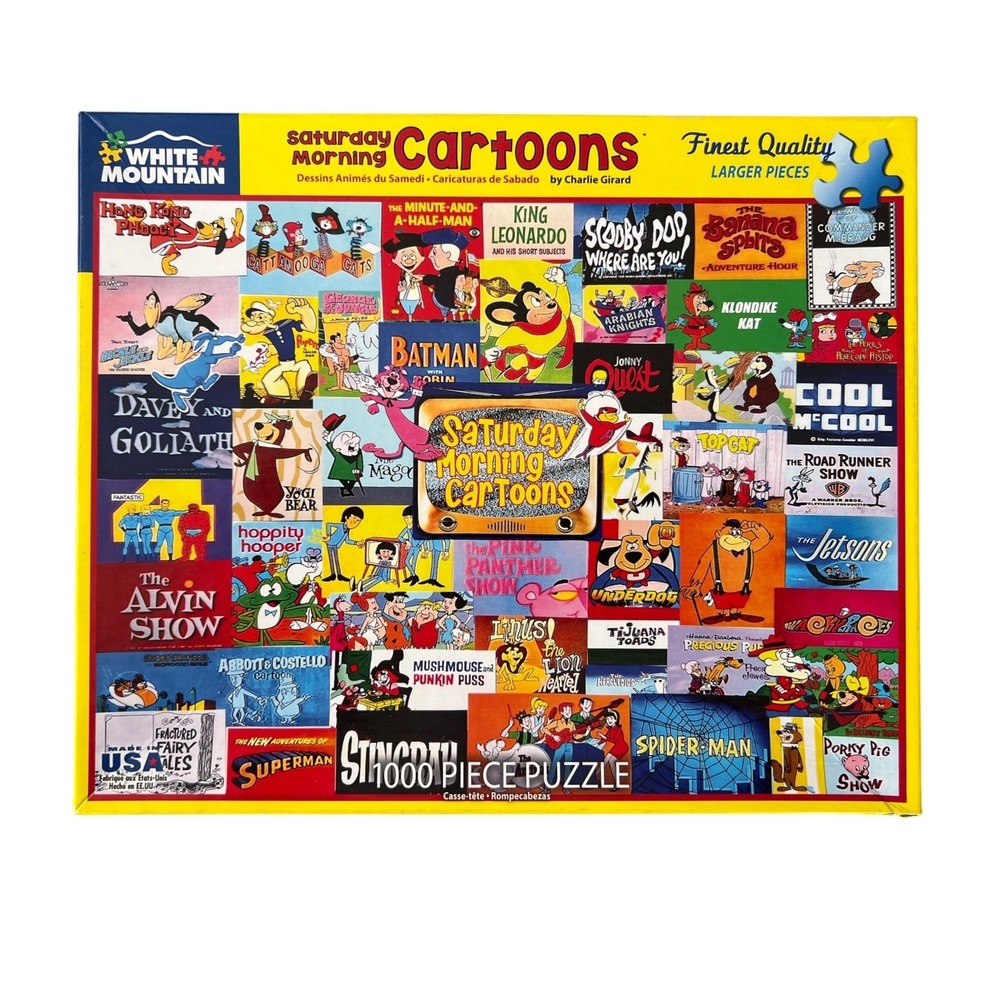 White Mountain Puzzles Saturday Morning Cartoons 1000 Piece Jigsaw Puzzle